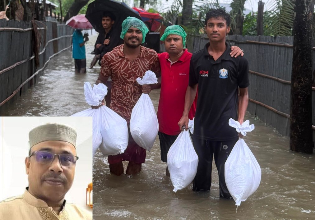 পেকুয়ায় বন্যা কবলিত পানিবন্দি মানুষের পাশে দুবাই প্রবাসী আলহাজ্ব নাছির উদ্দিন