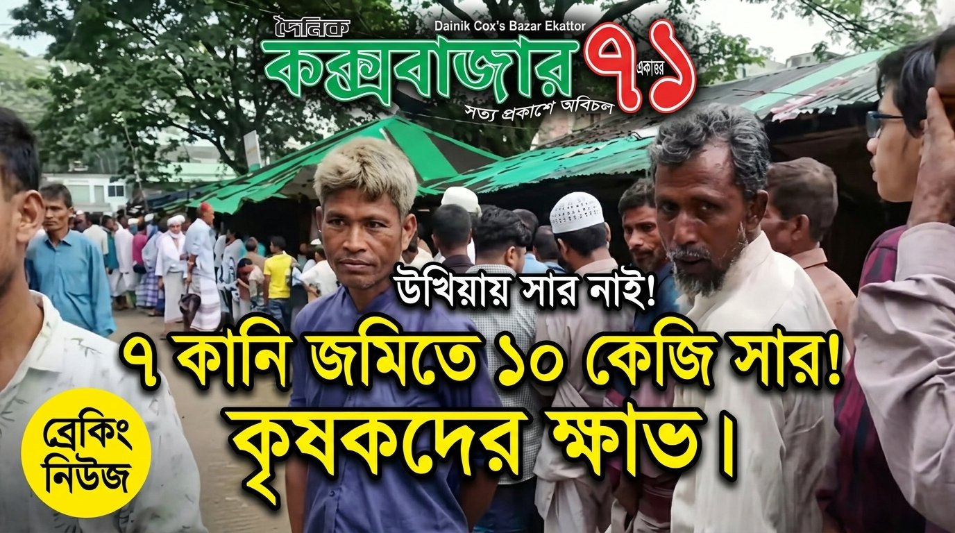 উখিয়ায় পর্যাপ্ত সারের দাবিতে ক্ষুব্ধ আমন চাষিরা